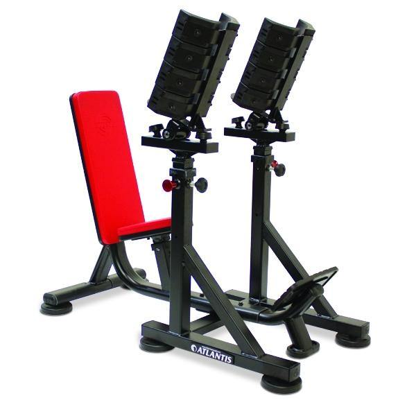 Atlantis Strength E 548 Precision Series Adjustable Dumbbell Bench with Pivot - Heavy Duty Home Gym Equipment for Strength Training & Weightlifting Workouts