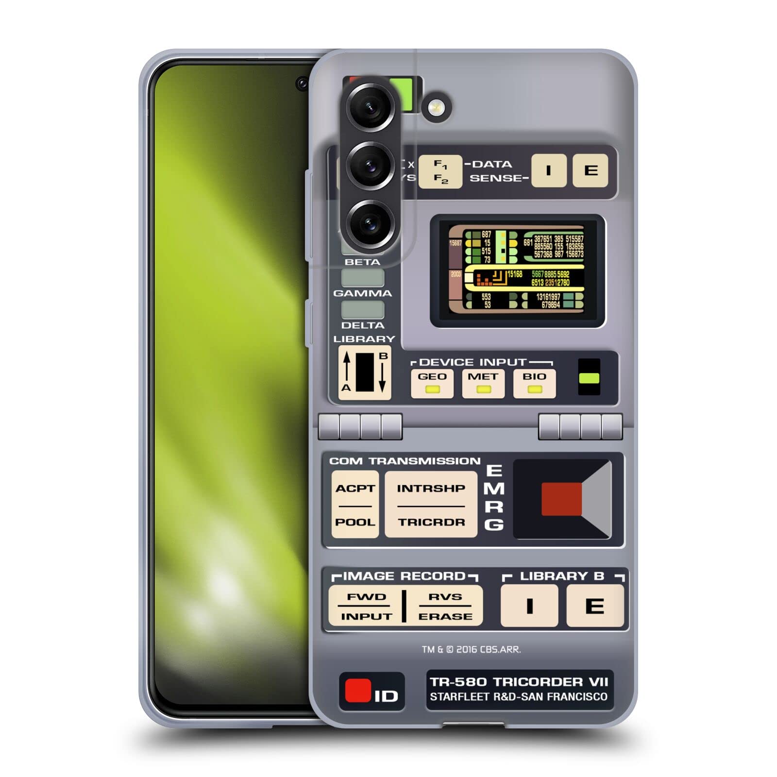 Officially Licensed Star Trek Tricorder TNG Soft Gel Case for Samsung Galaxy S21 FE 5G - Sci-Fi Themed Protective Phone Cover | Perfect for Trekkies & Tech Enthusiasts