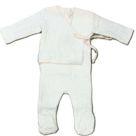 Latte Baby Wrap Onesie with Bow - Soft & Comfortable Infant Bodysuit (3M, 6M) - Perfect for Newborn Photos, Family Outings & Cozy Snuggles