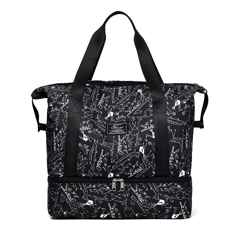 Premium Gym Bag for Women - Large Travel Tote & Weekender Duffle Bag with Wet/Dry Pocket & Shoe Compartment | Perfect for Workouts, Yoga, Travel & Overnight Trips