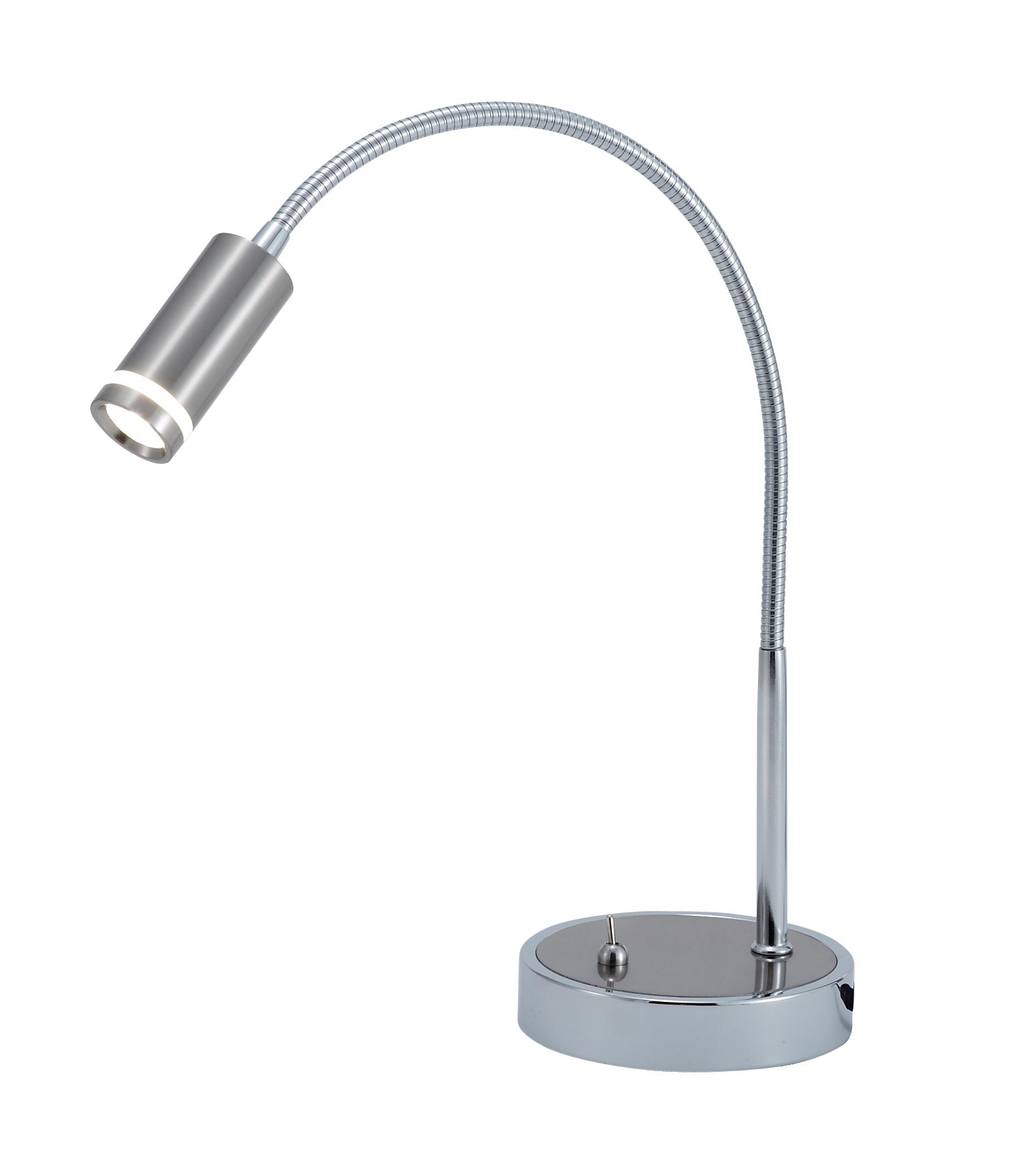 Adesso 3174-22 Eos Mini LED Desk Lamp - Adjustable Brightness, Energy Efficient, Satin Steel Finish - Perfect for Home Office, Study, Reading & Workspace Lighting