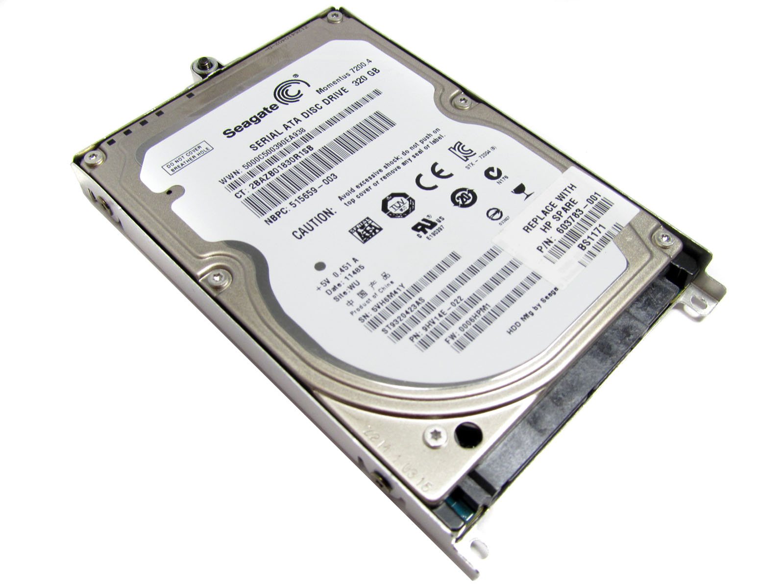HP Genuine 320GB SATA Hard Disk Drive 7200 RPM 2.5