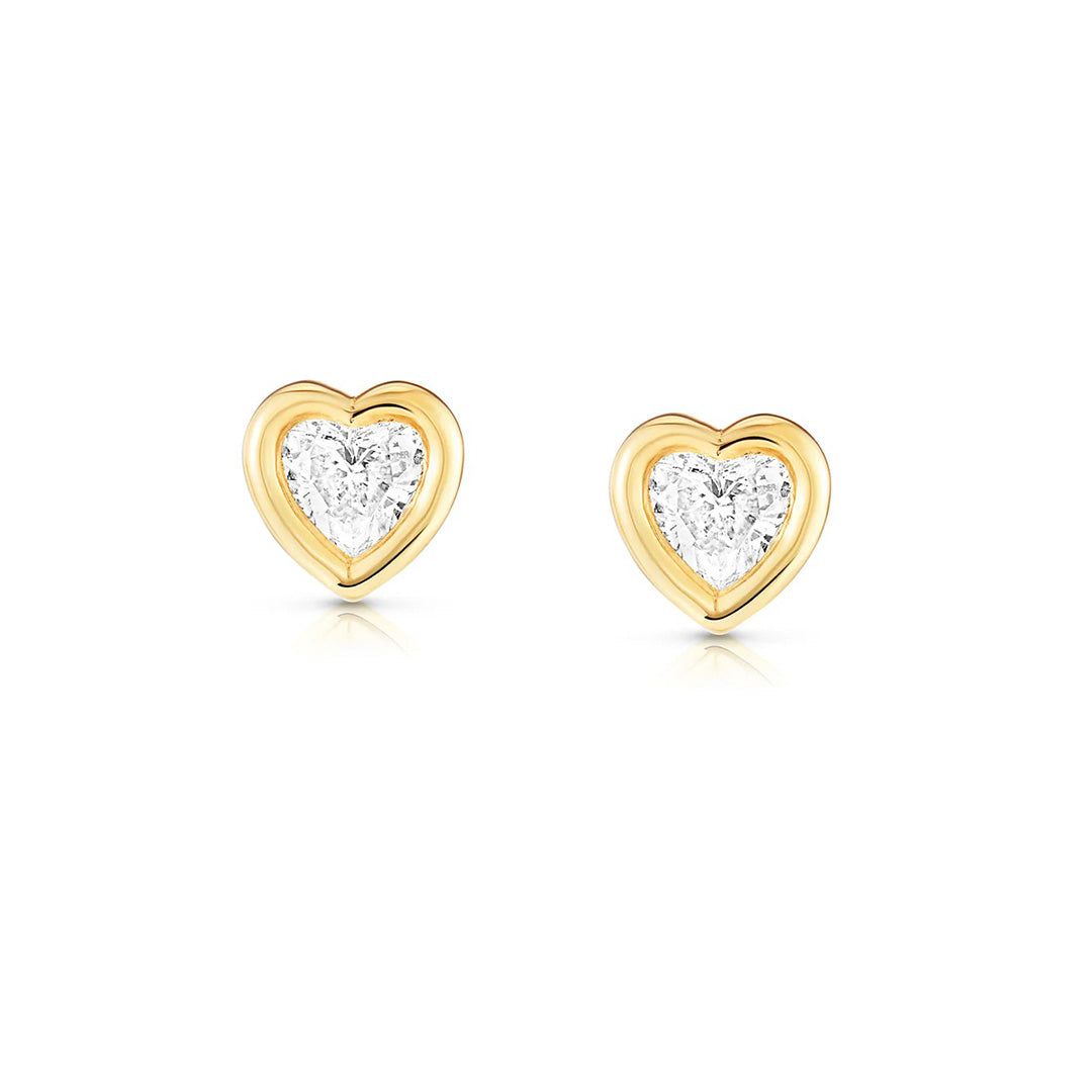 Amor Stud Earrings - Elegant Heart-Shaped Earrings for Women | Perfect Gift for Valentine's Day, Anniversary & Special Occasions
