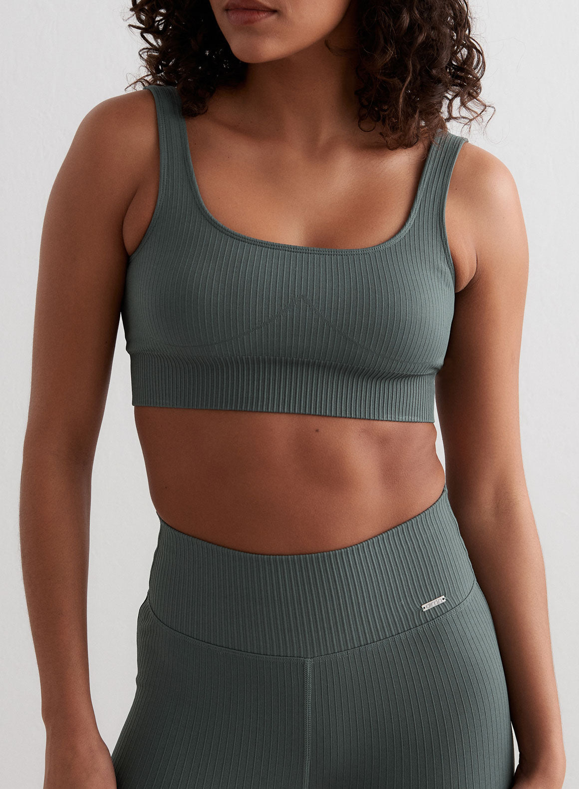 Sage Ribbed Seamless Bra for Women - Comfortable Wireless Support Yoga Sports Bras - Perfect for Yoga, Gym, Running & Everyday Wear
