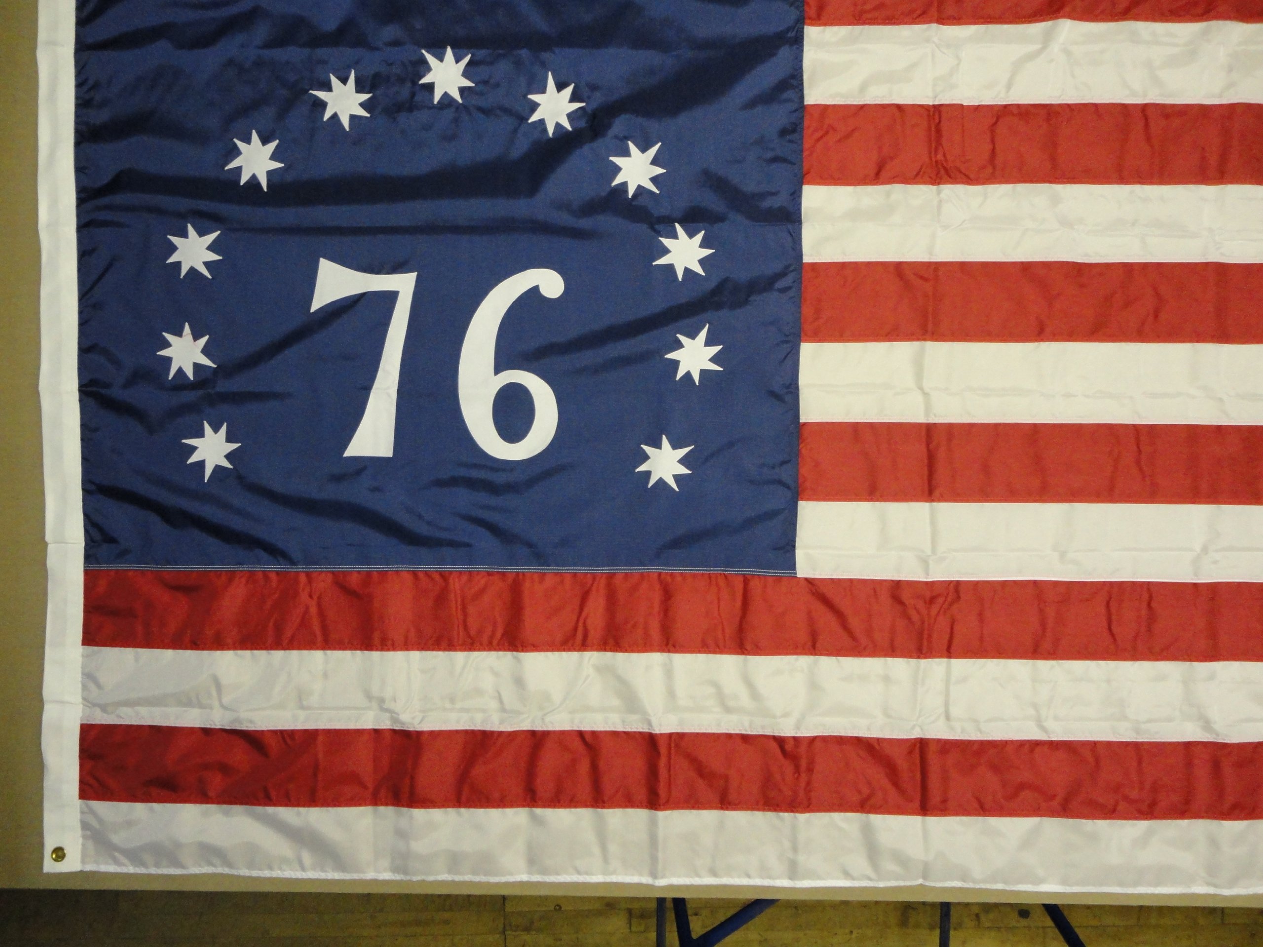 Bennington Spirit of '76 Indoor/Outdoor Sewn Nylon Flag with Brass Grommets - 5' x 8' - Patriotic American Revolution Decor for Home, Garden & Historical Events