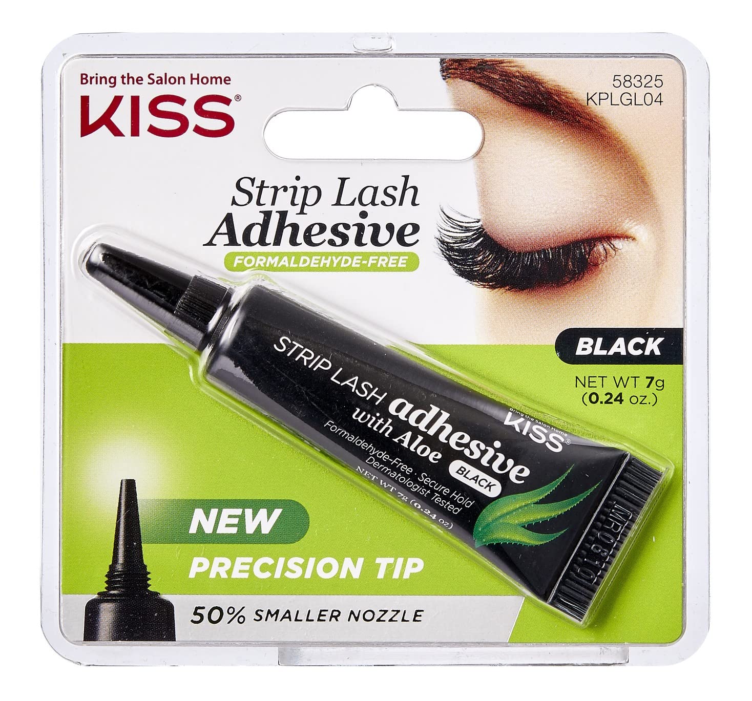 Premium Black Kiss Strip Lash Adhesive with Aloe Vera - 0.24oz (3-Pack) - Strong Hold, Gentle Formula for False Eyelashes - Perfect for Daily Wear, Special Occasions & Professional Makeup Artists