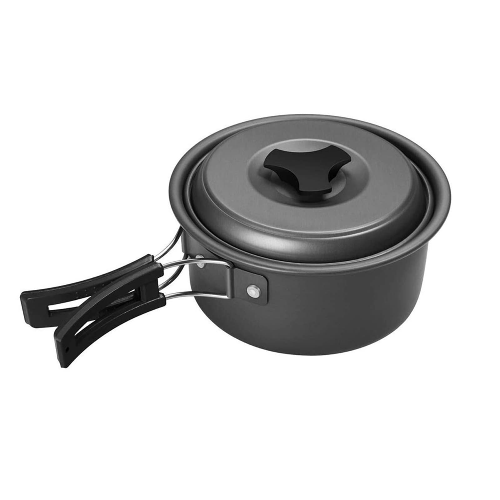 Premium UNIQUE MAN Camping Cookware Set - Lightweight Aluminum Nonstick Portable Outdoor Cookware for Hiking, Backpacking, BBQ & Picnic | Includes Kettle, Pot, Pan & Bowls | Durable & Compact for Outdoor Adventures