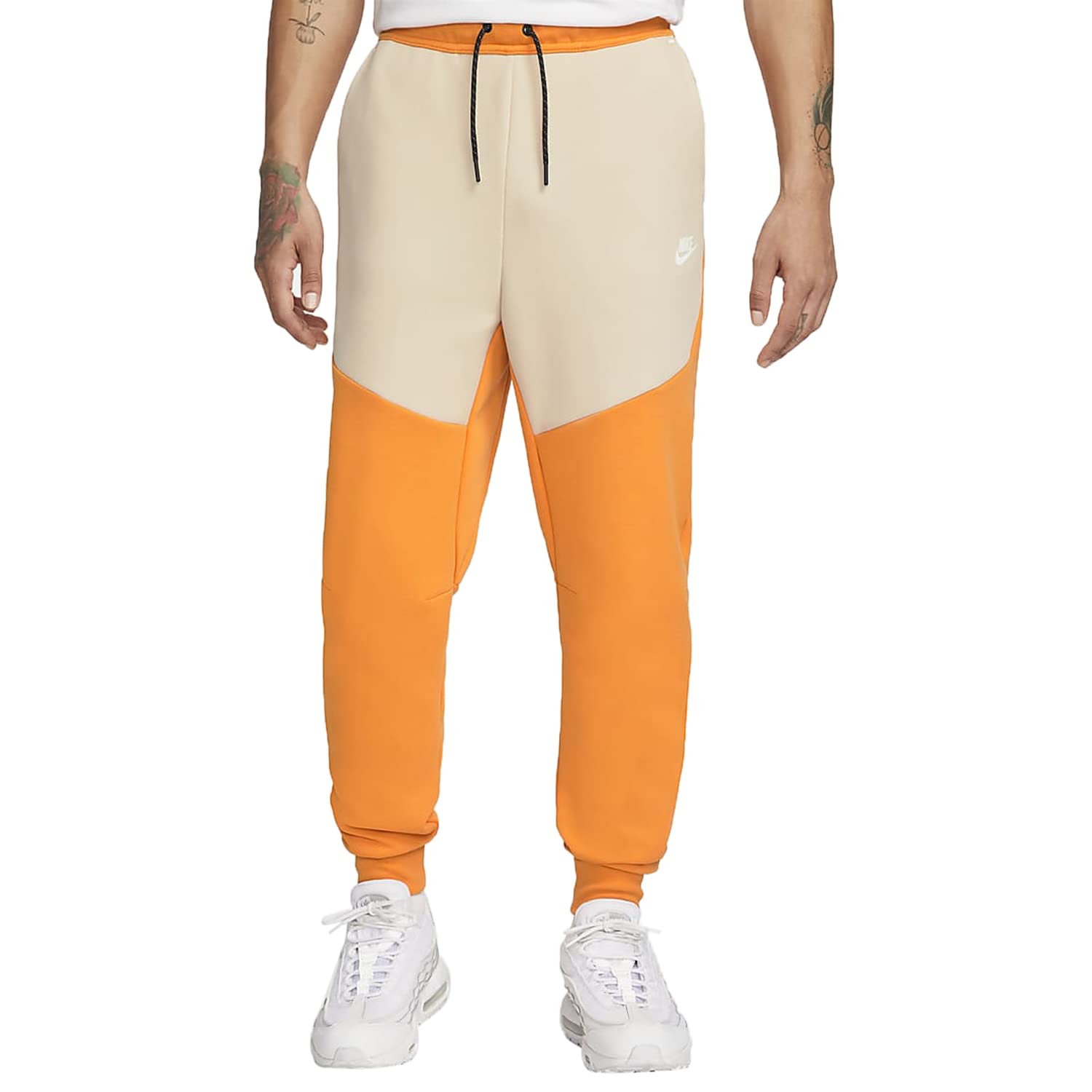Nike Tech Fleece Joggers for Men - XX-Large Orange, Comfortable Athletic Sweatpants for Running, Gym & Casual Wear