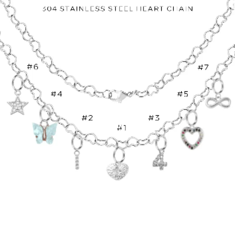 Charm Necklace with Assorted Charms - Elegant Adjustable Jewelry for Women & Teens - Perfect for Gifts, Parties & Everyday Wear