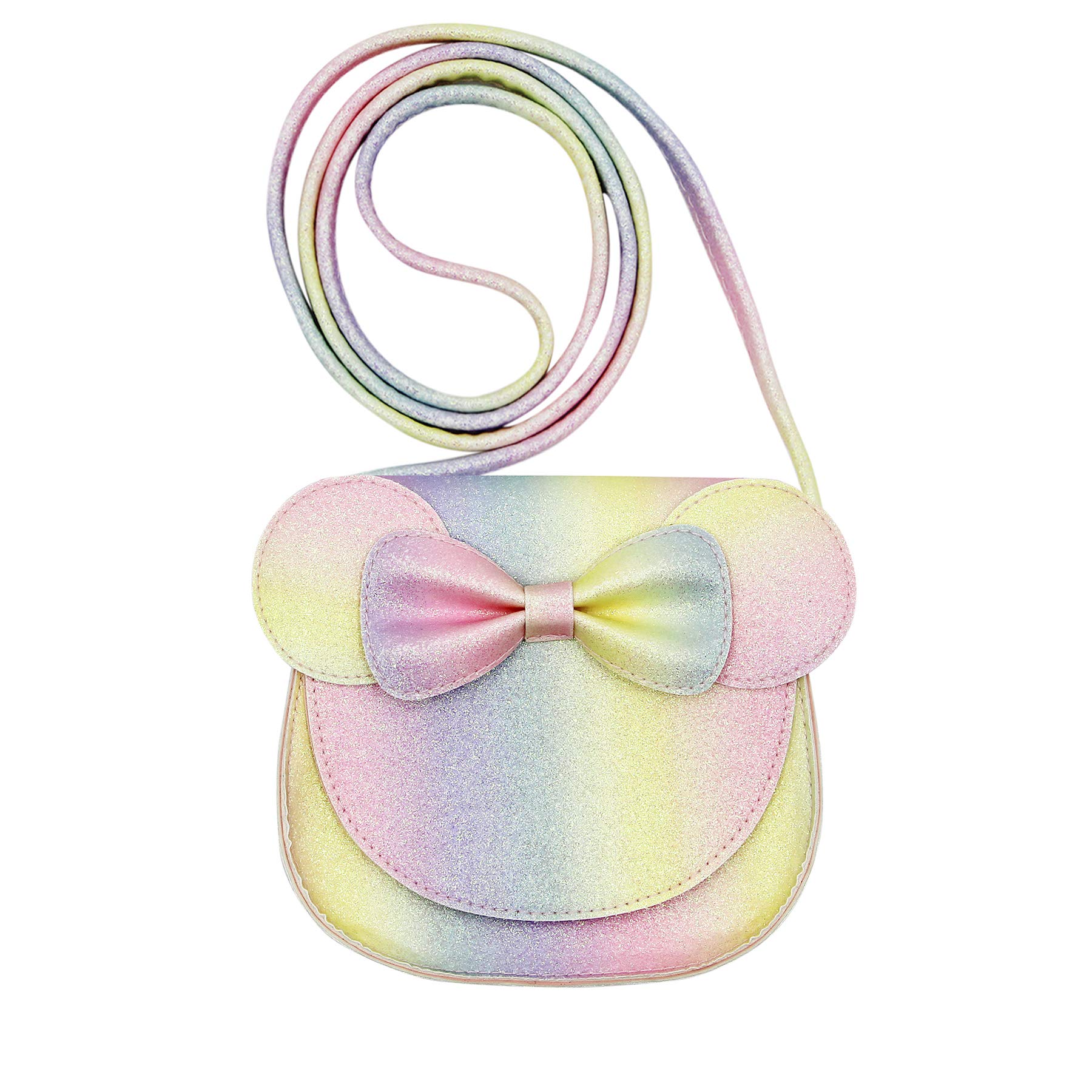 Bolley Joss Crossbody Purse for Girls - Cute Bowknot Shoulder Bag with Cartoon Mouse Ears | Perfect for School, Parties & Everyday Use