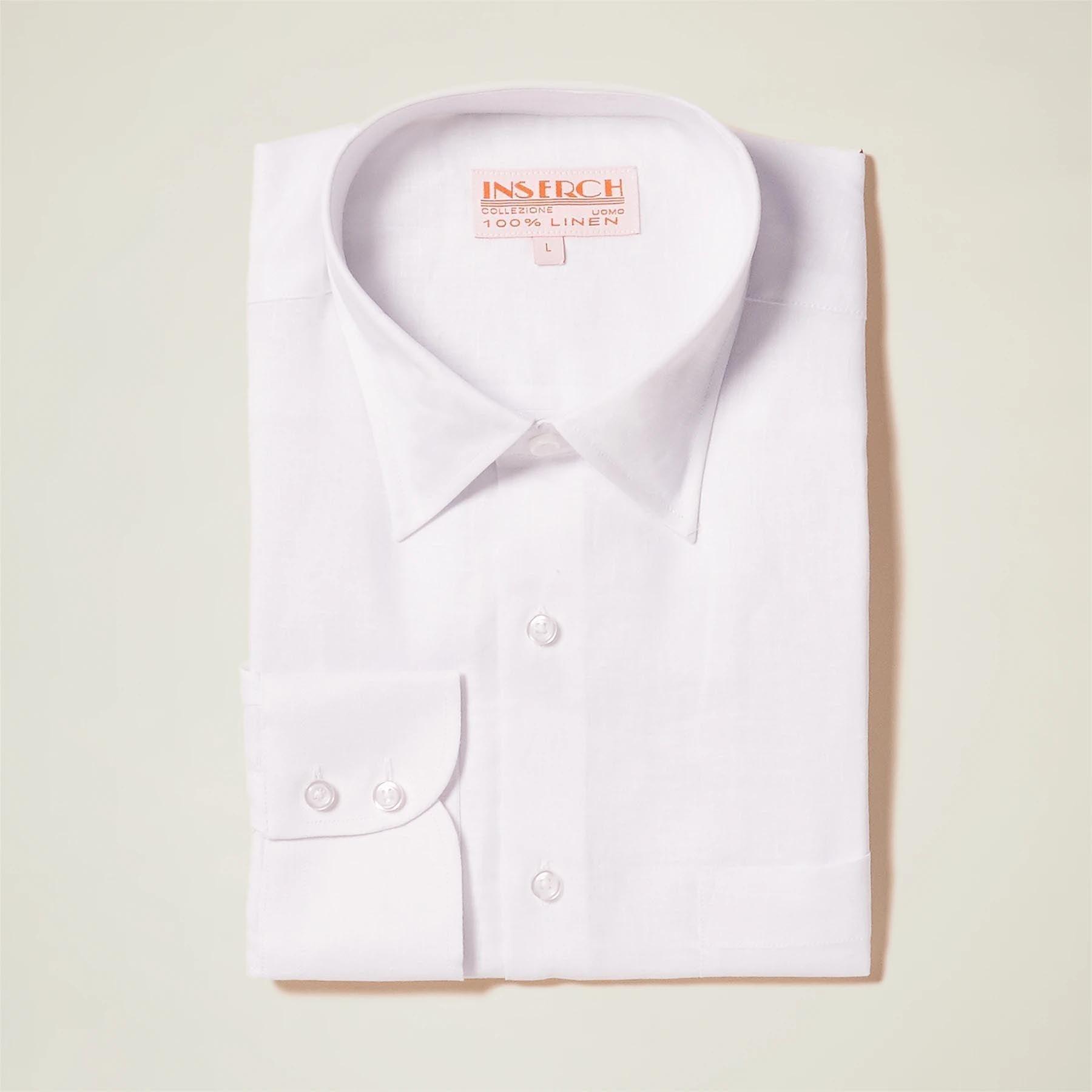 Premium 100% Linen Long Sleeve Yarn-Dyed White Shirt for Men & Women | Breathable & Comfortable | Perfect for Casual Wear, Office & Summer Outfits