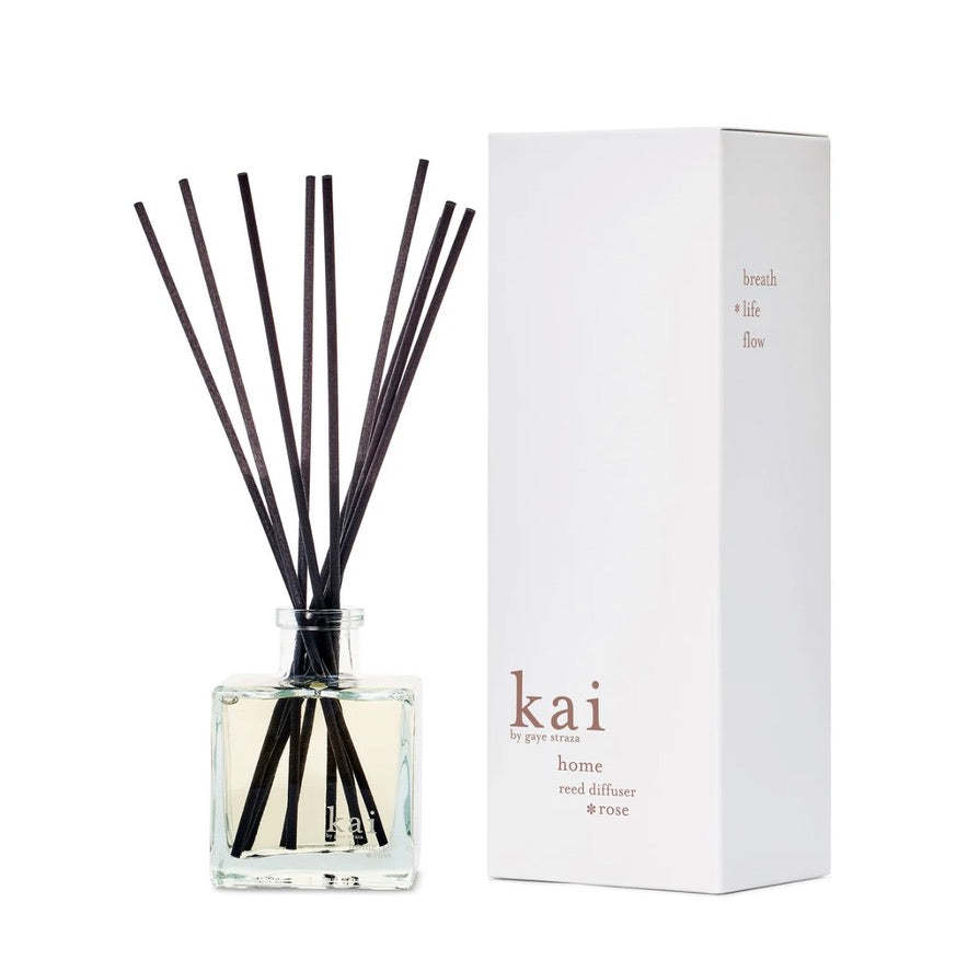 Kai by Gaye Straza Luxury Rose Reed Diffuser - Elegant Home Fragrance Oil Diffuser for Living Room, Bedroom & Bathroom Aromatherapy