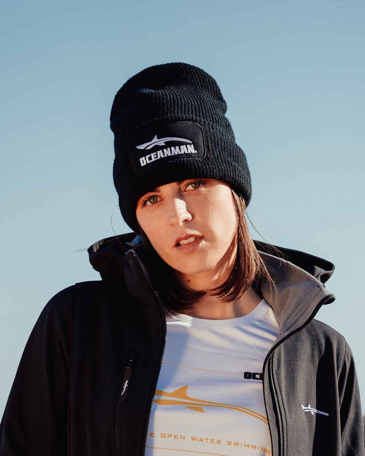 Black Icon Beanie - Stylish Winter Hat for Men & Women - Perfect for Outdoor Activities, Sports, and Cold Weather Fashion