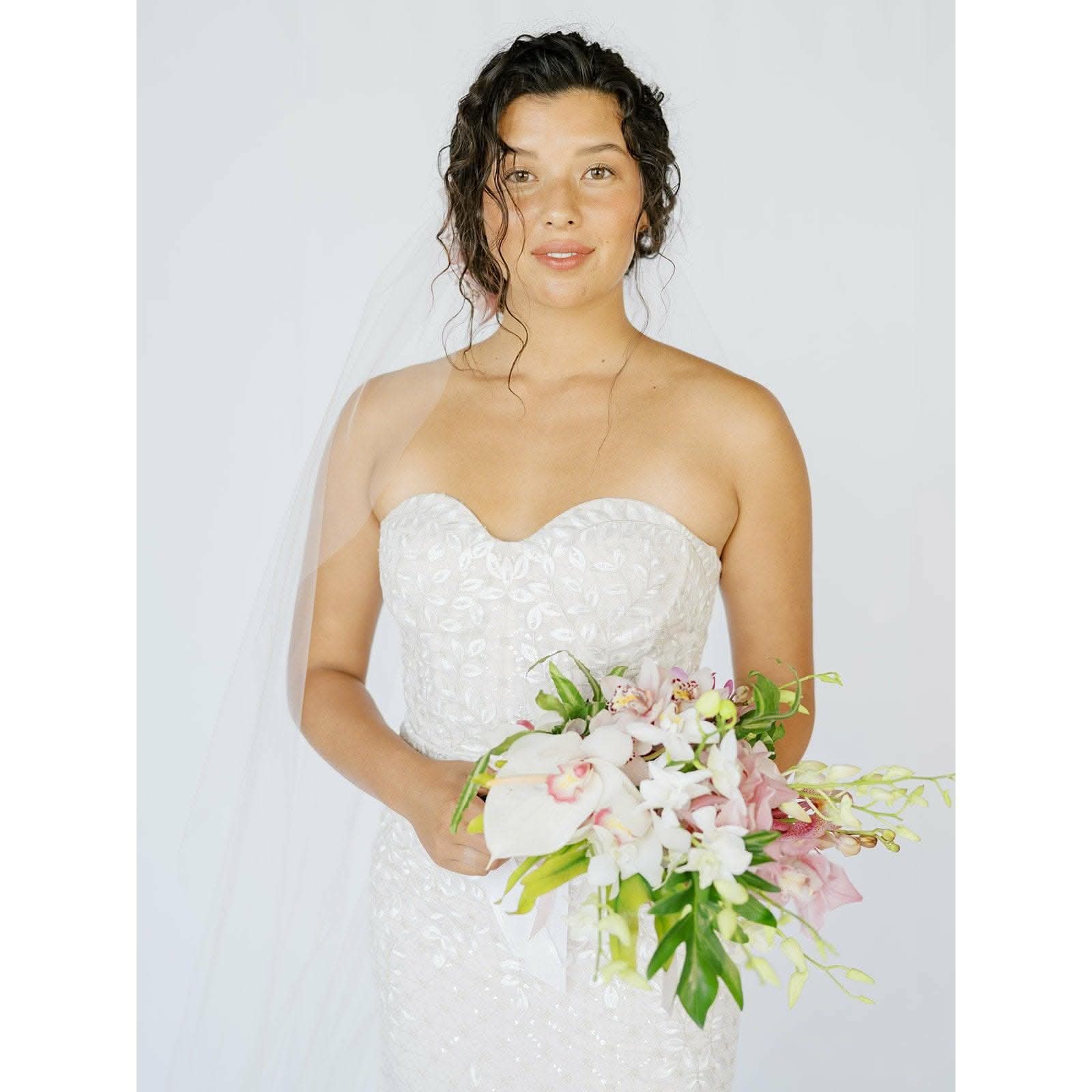 Exquisite Tropical Orchid Bridal Bouquet - Handcrafted Silk Flower Wedding Bouquet for Brides, Bridesmaids & Wedding Decor - Perfect for Beach, Garden & Boho Weddings