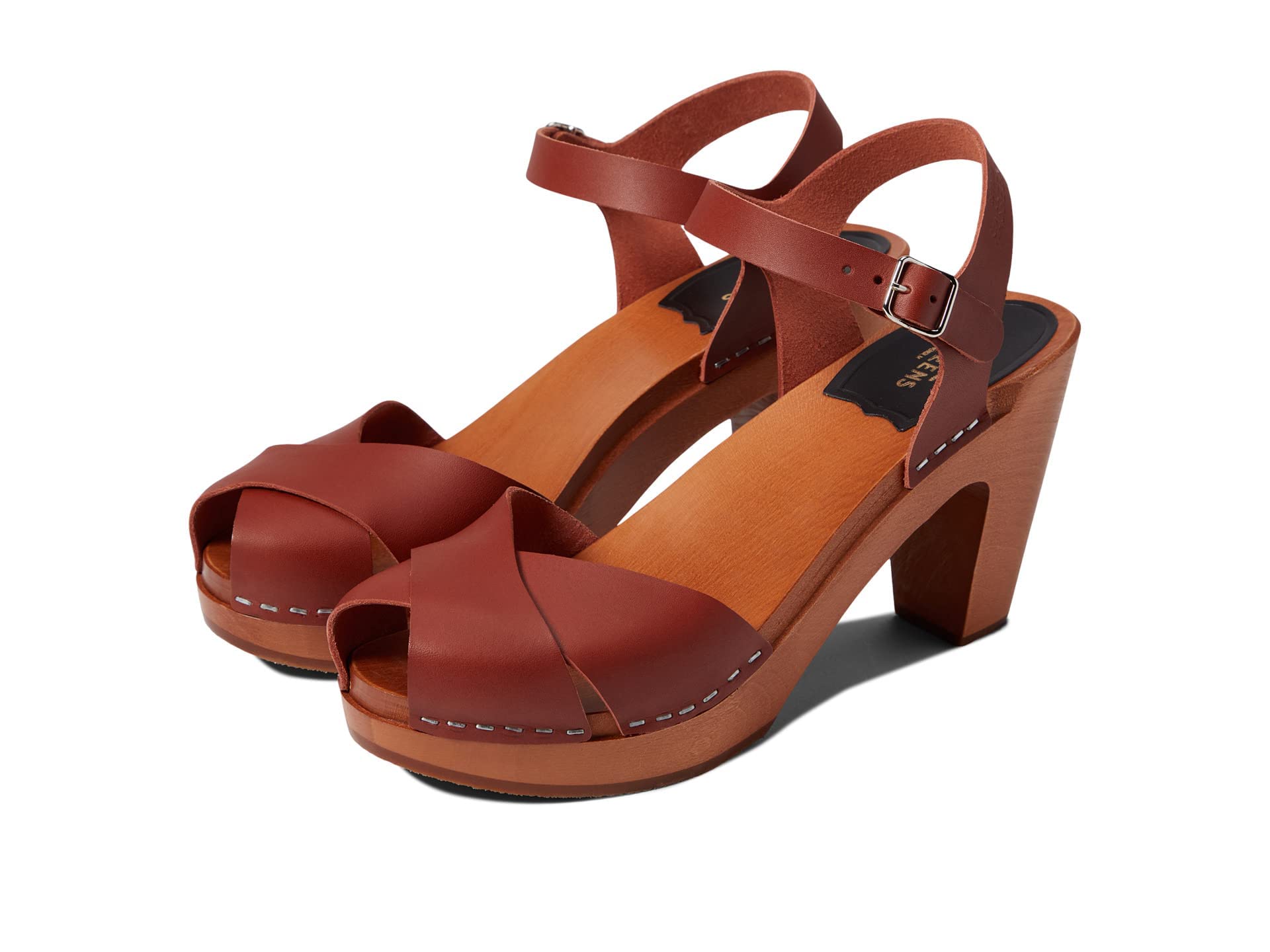 Swedish Hasbeens Women's Merci Sandal - Comfortable Leather Clogs for Summer | Casual Outfits, Beach Walks & Boho Style