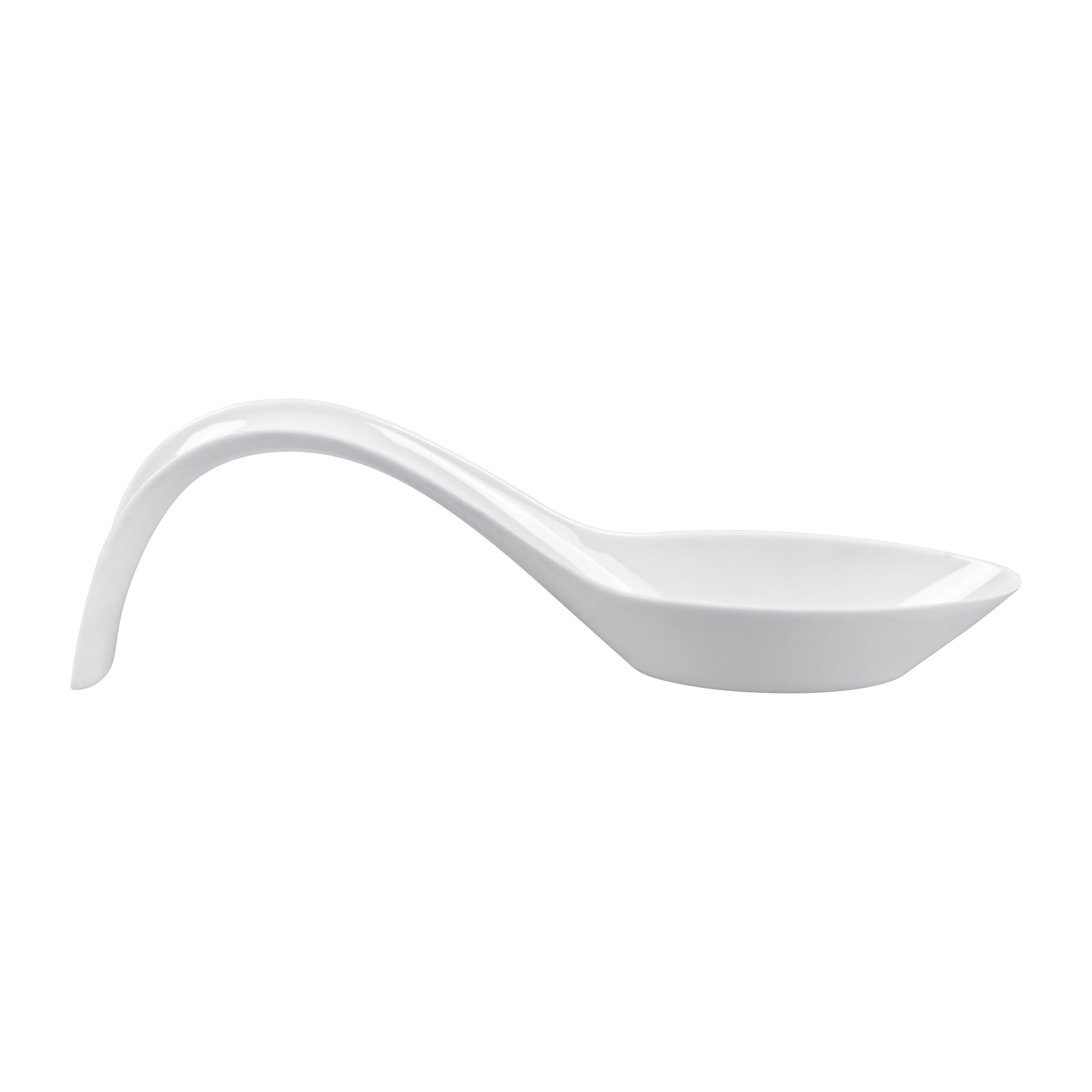 100-Pack Disposable 5 Inch White Plastic Teardrop Spoons - Perfect for Catering, Weddings, Tastings & Restaurants | Durable Stiletto Design with Indented Basin for Easy Sampling