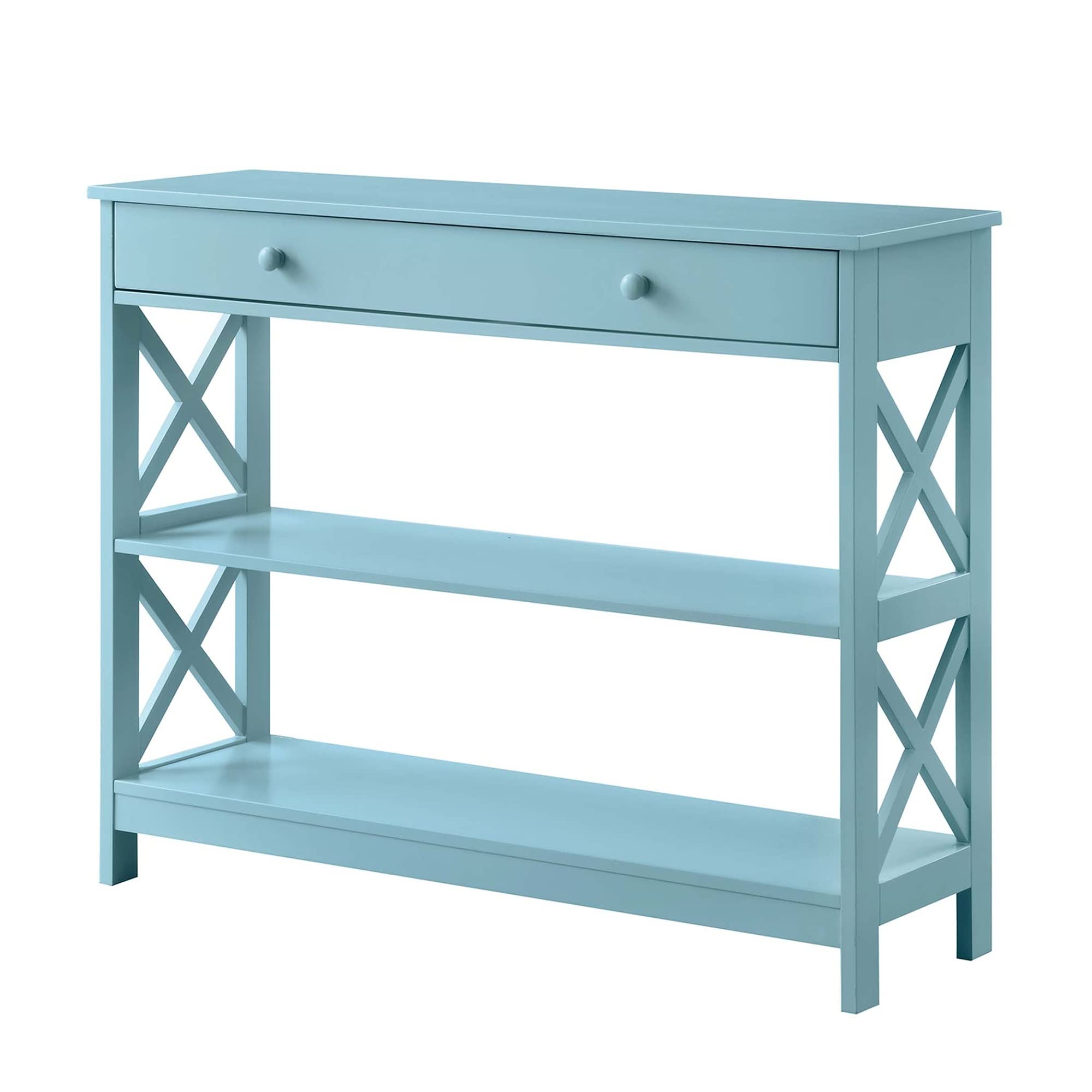 Ergode Oxford 1-Drawer Console Table with Shelves - Entryway Sofa Table, Hallway Organizer & Living Room Storage Furniture for Home Decor