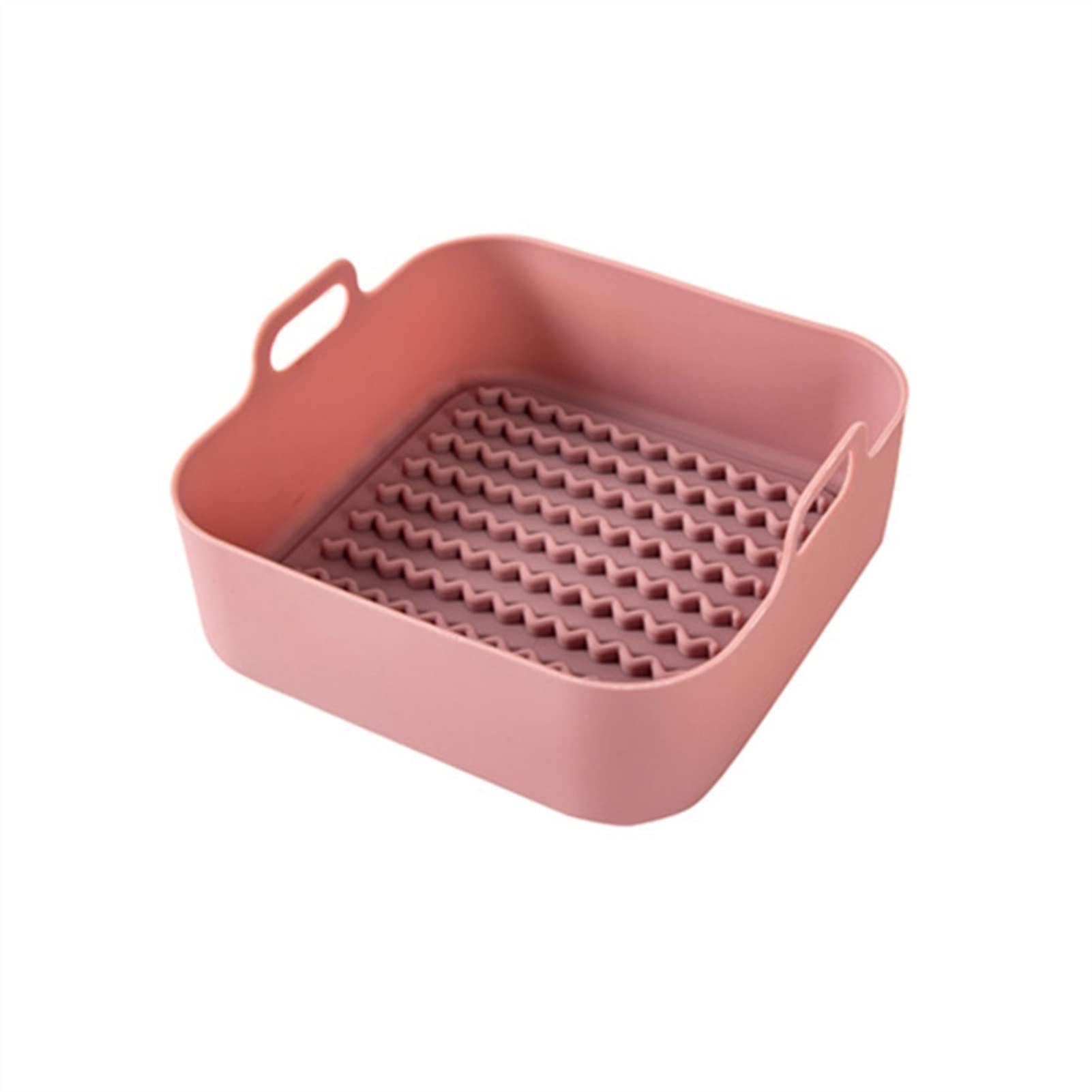 Non-Toxic Silicone Air Fryer Basket - FDA Approved, Multi-Purpose Baking Tray for Chicken, Pizza, Bread & More - Perfect for Air Fryers & Ovens (L-Pink) - Ideal for Healthy Cooking, Meal Prep & Family Gatherings