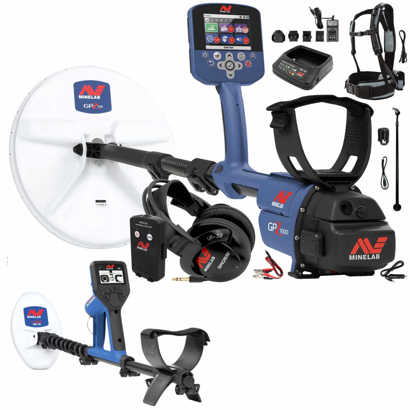 Minelab GPZ 7000 & Gold Monster 1000 Metal Detector Kit for Gold Prospecting - Professional Gold Detecting Equipment for Treasure Hunting & Outdoor Adventures