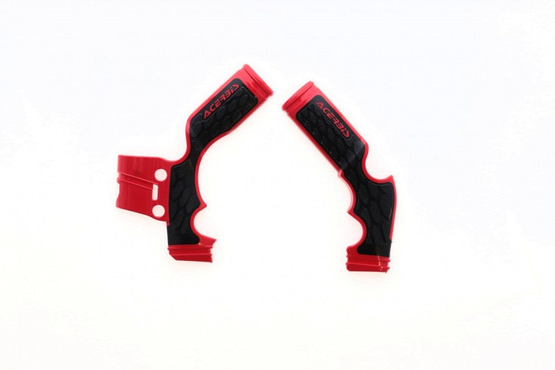 Acerbis X Grip Frame Guards for KTM SX65 (14-23), Husqvarna TC65 (16-23), GasGas MC65 (21-23) - Red/Black - Dirt Bike Protection for Off-Road Racing & Motocross
