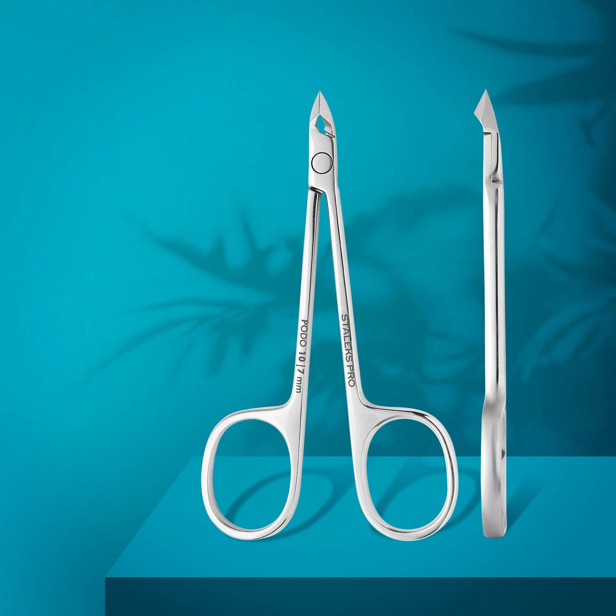Staleks PODO 10 Professional Cuticle Nippers - 7mm Stainless Steel Precision Nail Clippers for Manicure & Pedicure - Perfect for Salon, Spa & Home Nail Care