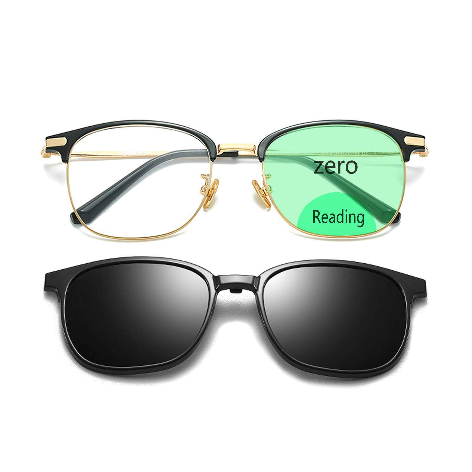 Blue Light Blocking Bifocal Reading Glasses for Women & Men - Clear Lenses Polarized Sunglasses - Perfect for Computer Work, Reading & Outdoor Activities