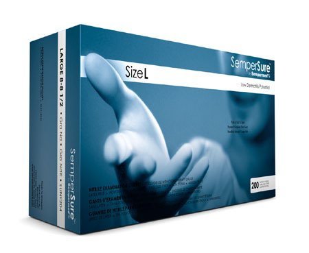 Sempermed SemperSure Powder-Free Nitrile Exam Gloves - Medium Size (10 Boxes, 2000 Gloves) - Latex-Free Medical Gloves for Dental, Tattoo, Salon & Healthcare Professionals