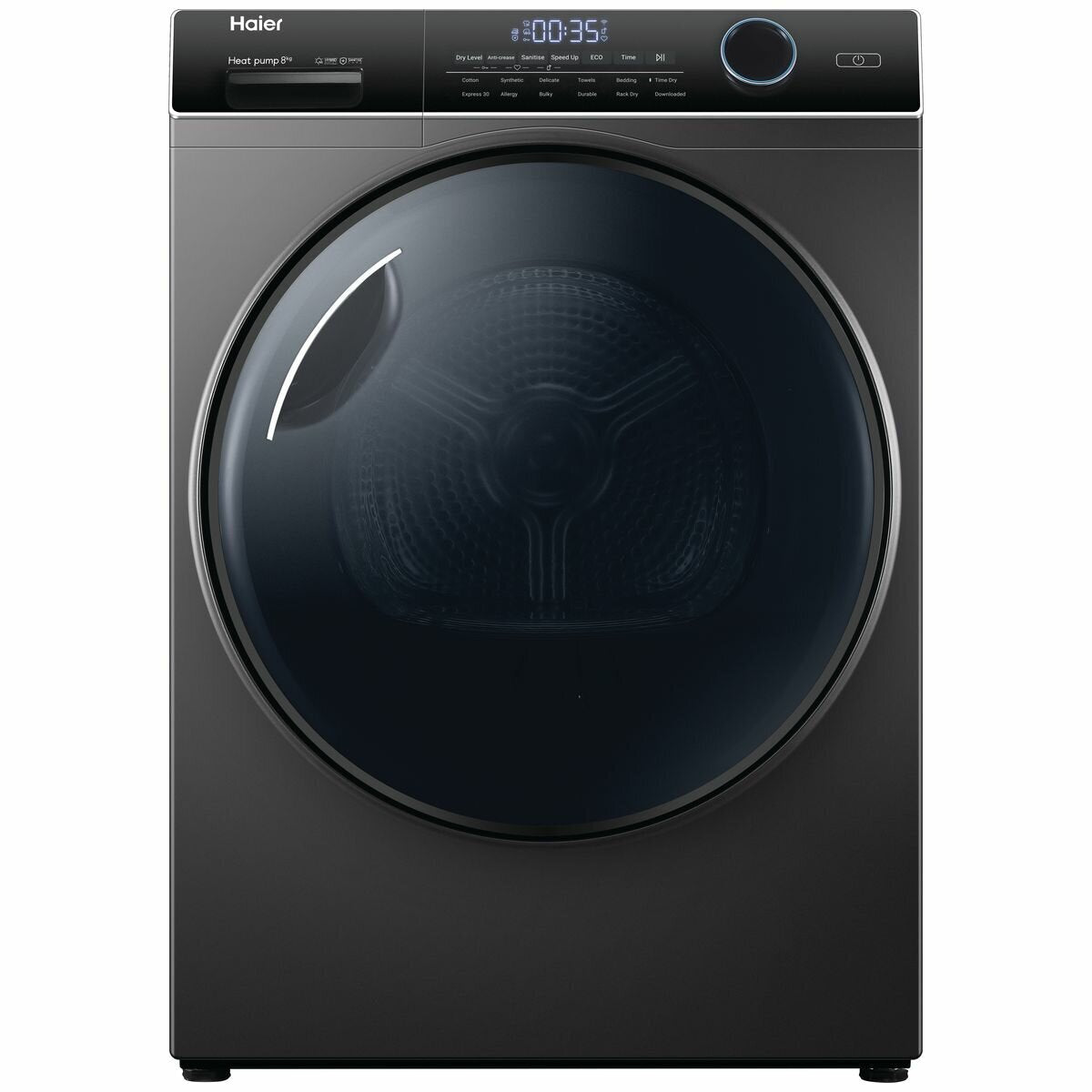 Haier 500 Series 8kg Heat Pump Dryer HDHP80ANB1 - Energy Efficient, Quiet Laundry Appliance for Home & Apartment Use
