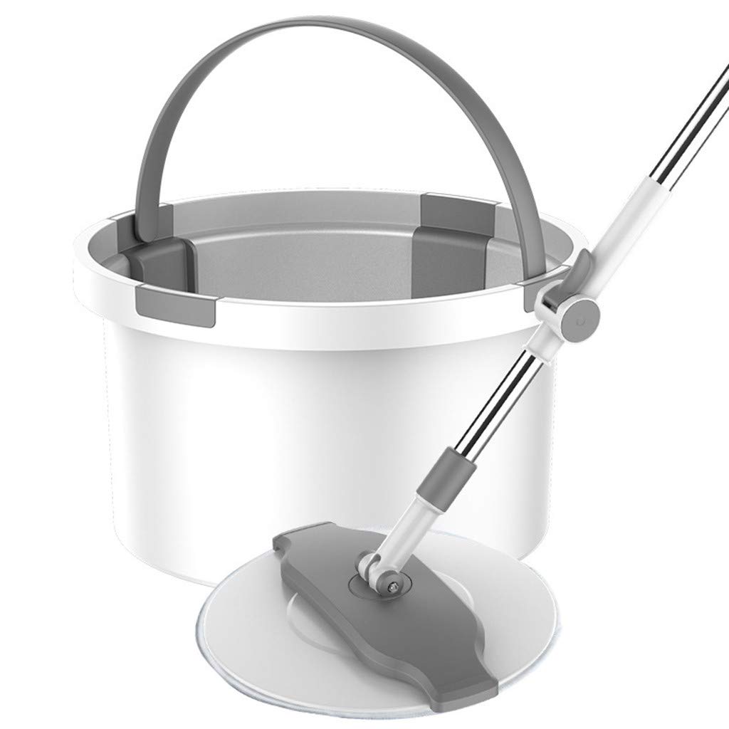 Upgraded Microfiber Mop for Hand Washing - Manual Cleaning Tool for Household & Floor Care (Grey, One Size) - Perfect for Kitchen, Bathroom & Hardwood Floors