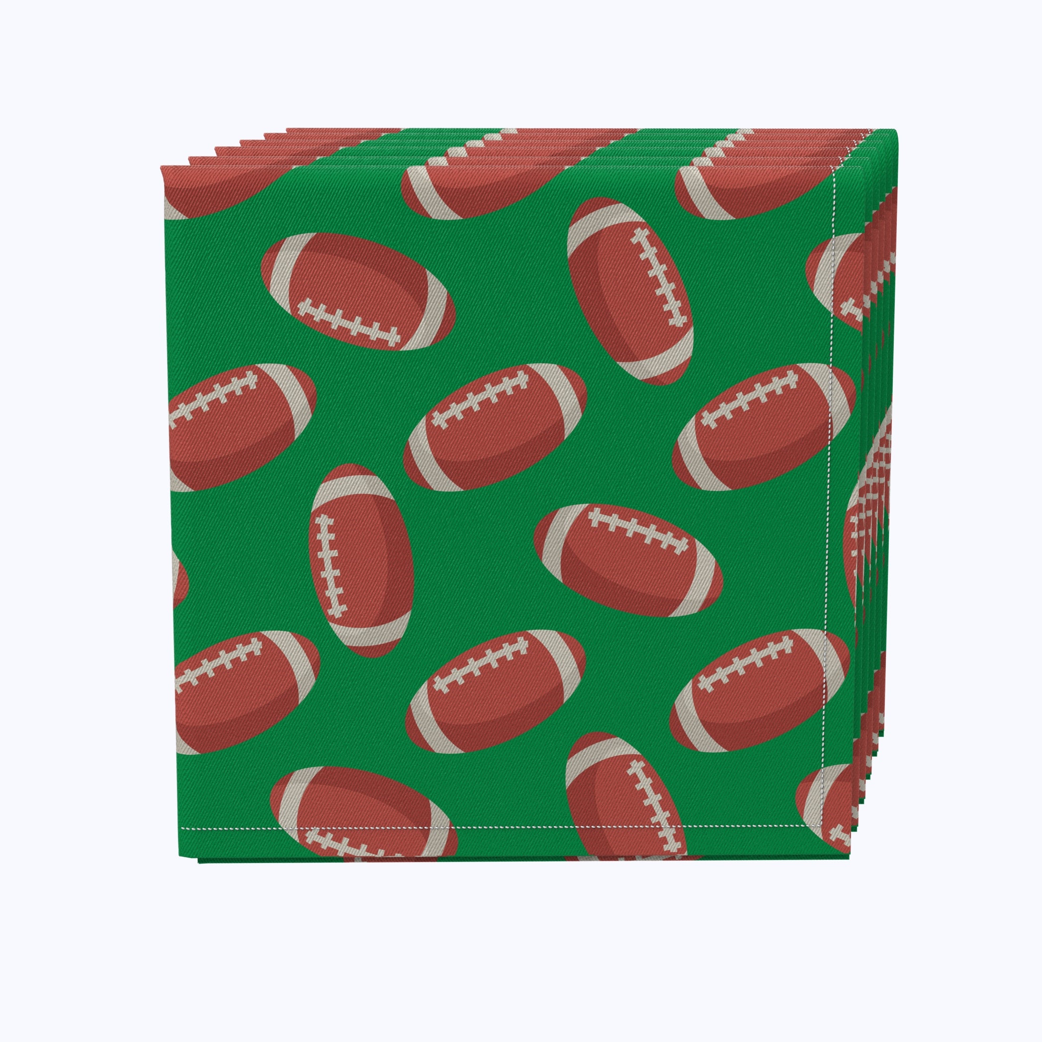 Premium Green Football-Themed Napkins for Game Day Parties, Tailgates & Sports Events – Bulk Pack of 100 Disposable Paper Napkins