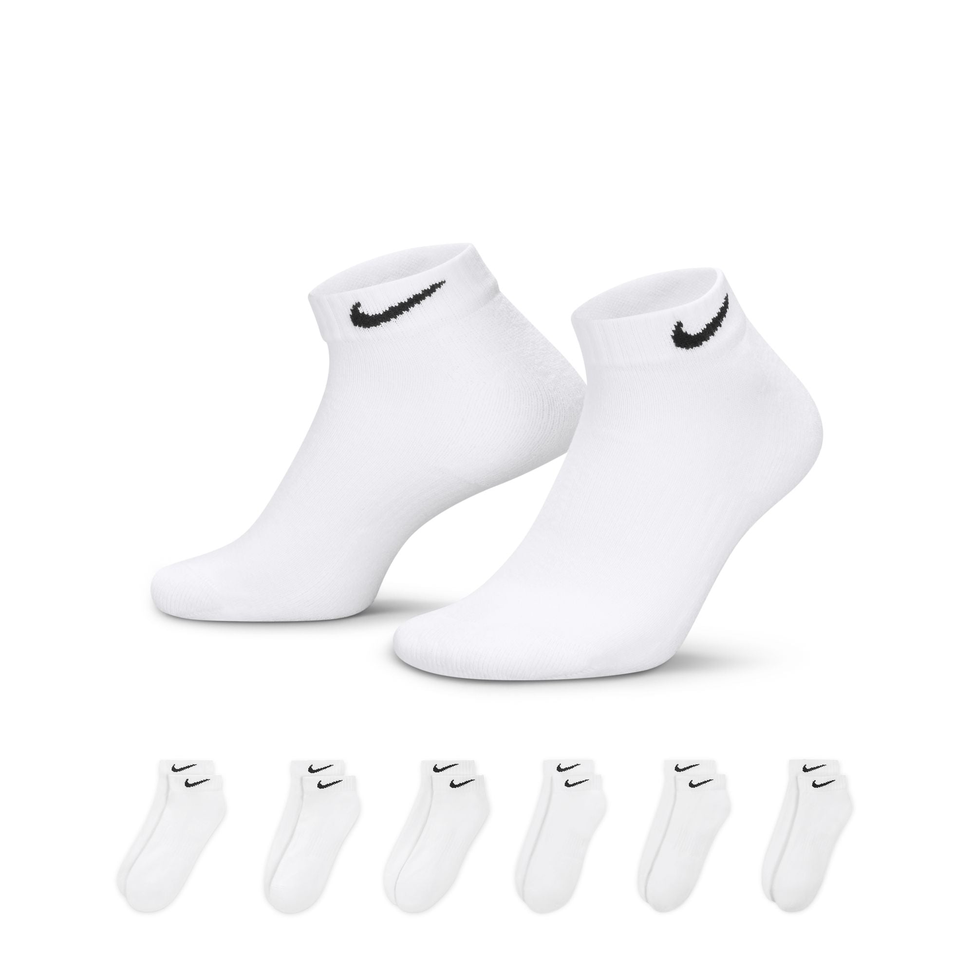 Nike Men's Low Cut Cushioned Athletic Socks 6-Pack - Breathable Comfort for Running, Gym & Everyday Wear