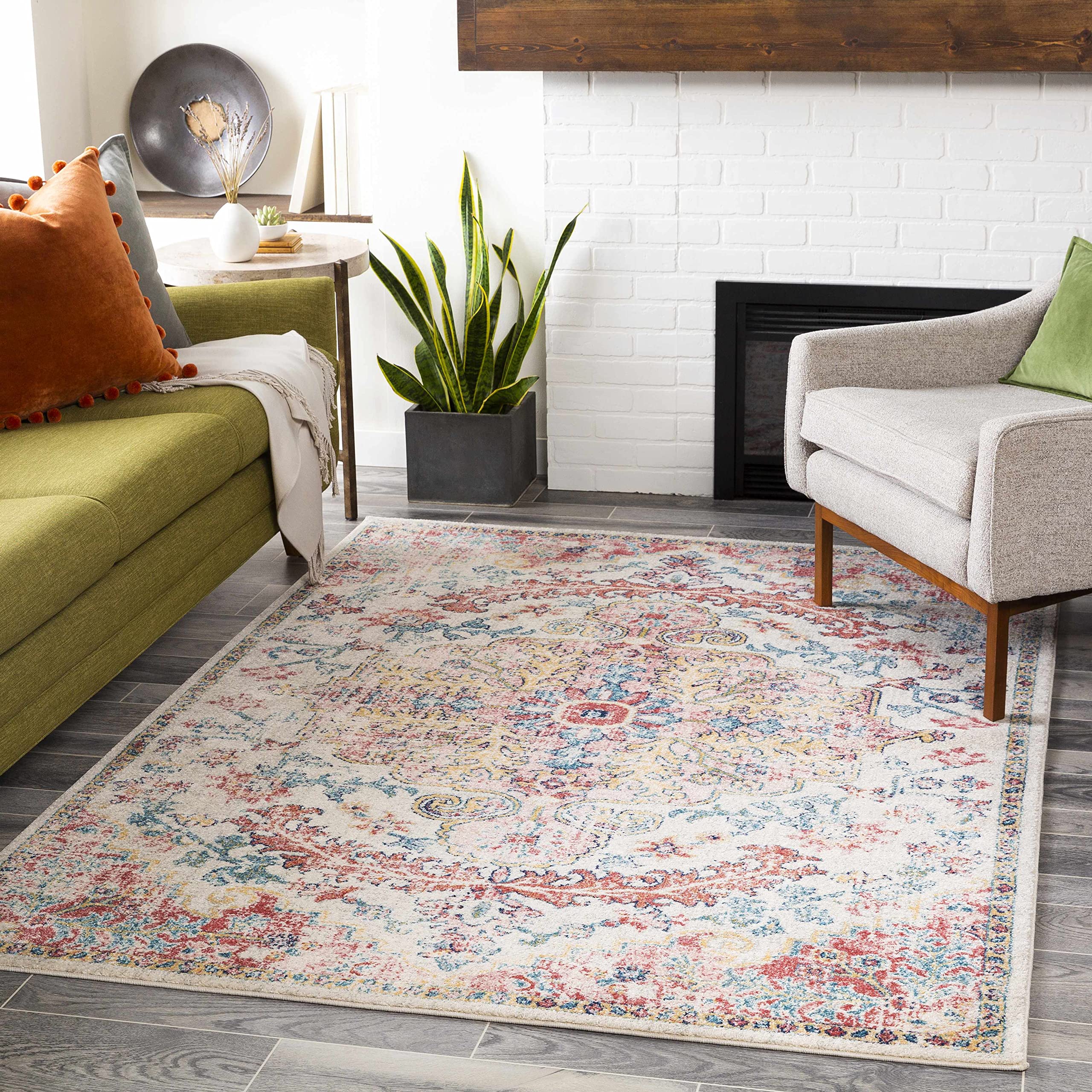 Premium Hauteloom Hemingbrough Traditional Area Rug - Blue & Purple 6'7