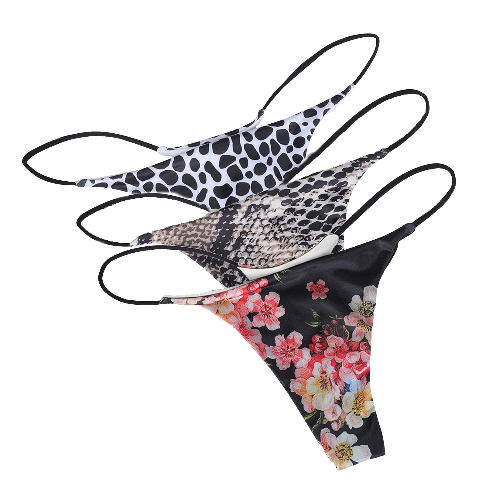 Sexy Low-Rise T-Back G-String Panties for Women - 3 Pack Soft Comfortable Underwear - Black Size S - Perfect for Lingerie, Date Night & Sensual Wear