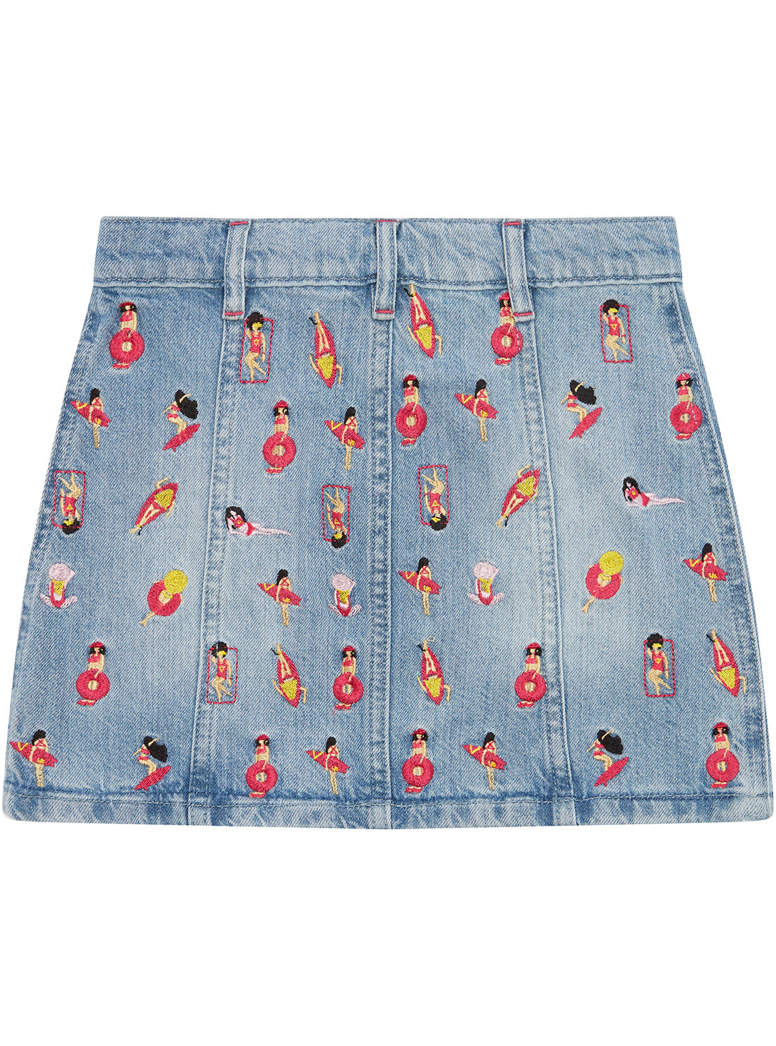 Blue Denim Surf Girl Mini Skirt for Teens (Size 7-16) - Perfect for Beach Parties, Summer Outfits & Casual Wear