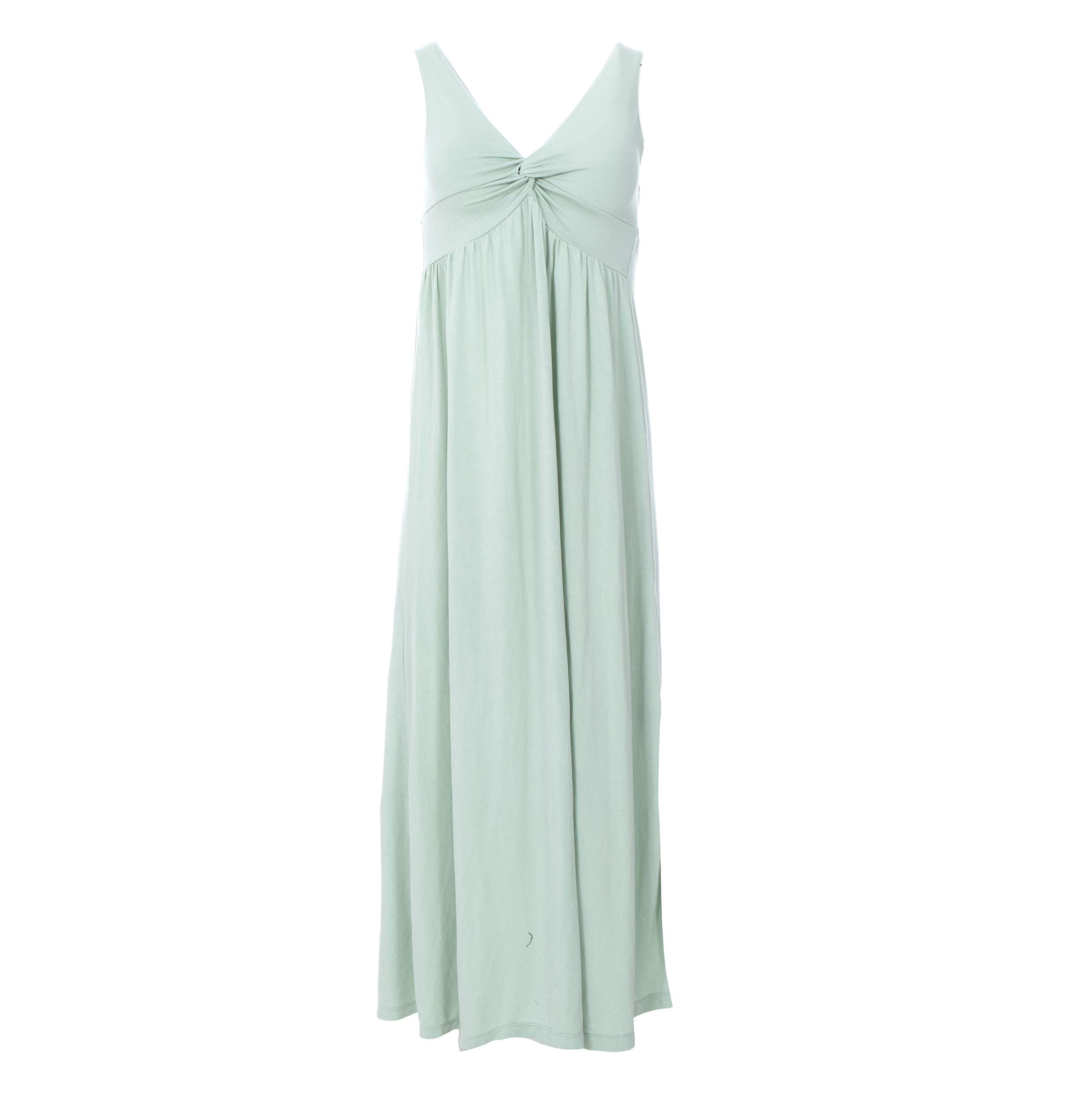 KICKEE Women's Solid Color Simple Twist Nightgown - Soft Sleepwear for Comfortable Nights, Lounge Wear, and Relaxing at Home