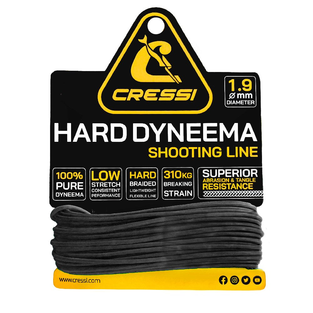 Cressi Hard Dyneema 1.9mm Spearfishing Shooting Line - 10m (33ft) for Underwater Hunting & Freediving | Durable & High-Visibility Fishing Line for Spearguns
