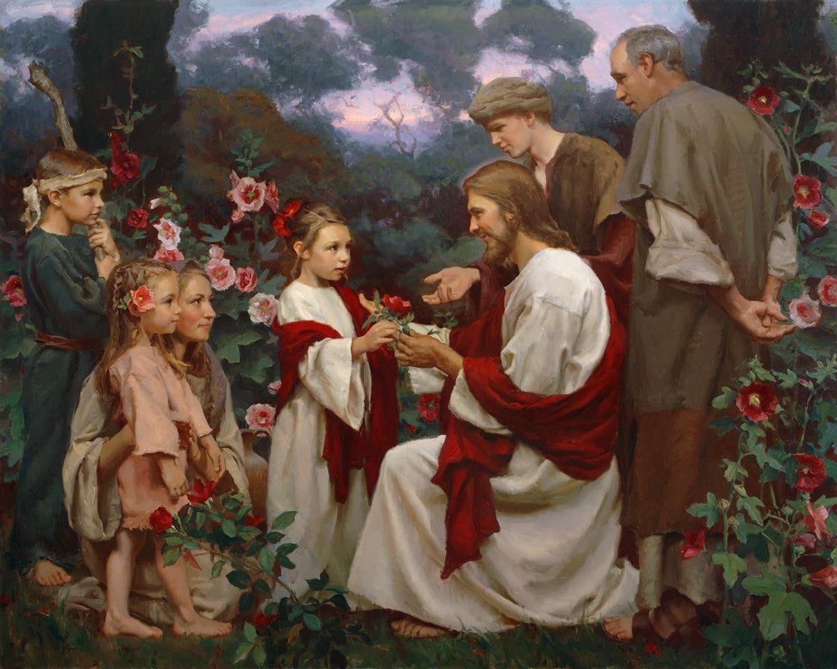 Of Such is the Kingdom of Heaven Gallery Wrap Canvas - Premium Christian Wall Art for Home Decor, Church & Office - Perfect for Living Room, Bedroom & Spiritual Spaces