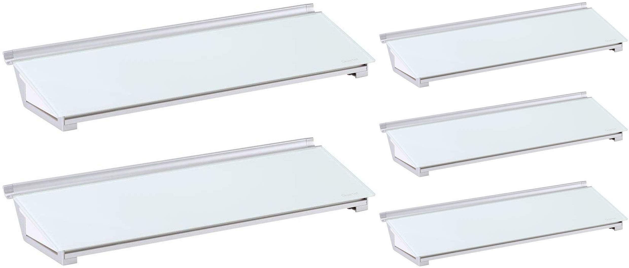 Quartet Glass Whiteboard Desktop Computer Pad with Storage Drawer - 18 x 6 Inches White Dry Erase Surface (GDP186) - 5 Pack - Perfect for Office Meetings, Home Office Organization & Classroom Teaching