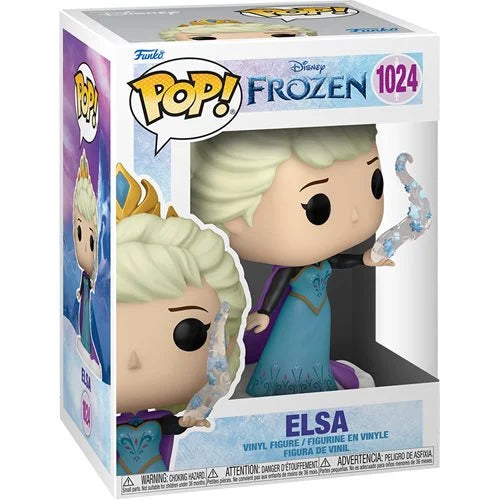 Disney Frozen Elsa Pop! Vinyl Figure #1024 - Collectible Doll for Kids & Adults - Perfect for Display, Gifts, and Disney Movie Fans