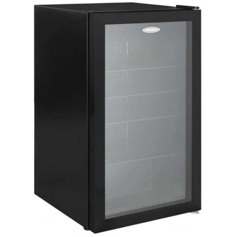 Heller 98L Beverage Cooler Refrigerator - Black HBC98 | Energy Efficient Compact Drink Fridge for Beer, Wine & Soda | Perfect for Home Bar, Office, or Game Room