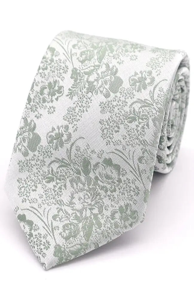 LA Smith Sage Pretty Floral Tie - Elegant Women's Fashion Accessory for Weddings, Parties & Special Occasions