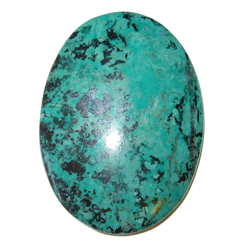 Chrysocolla Grid Crystal - Sonora Oval Gemstone for Jewelry Making & Healing | Perfect for Pendants, Rings & Spiritual Meditation