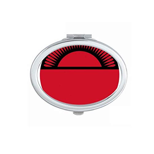 DIYthinker Malawi Africa National Emblem Mirror - Portable Folding Double-Sided Makeup Mirror with Case, Travel & Home Vanity Essential for Women & Girls