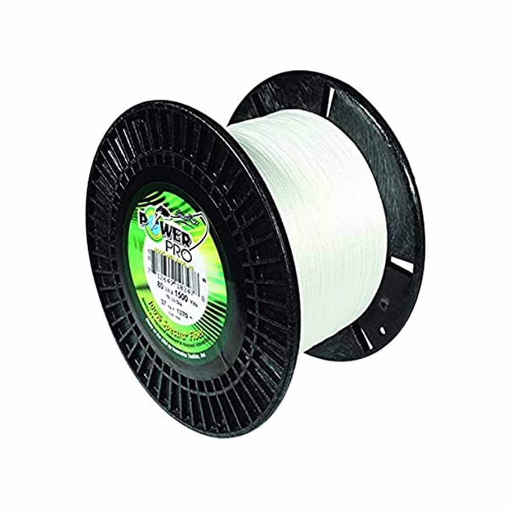 PowerPro 3000YD White Braided Fishing Line - High Strength Saltwater & Freshwater Fishing Line for Bass, Trout, and Saltwater Game Fish - Perfect for Casting, Trolling, and Surf Fishing
