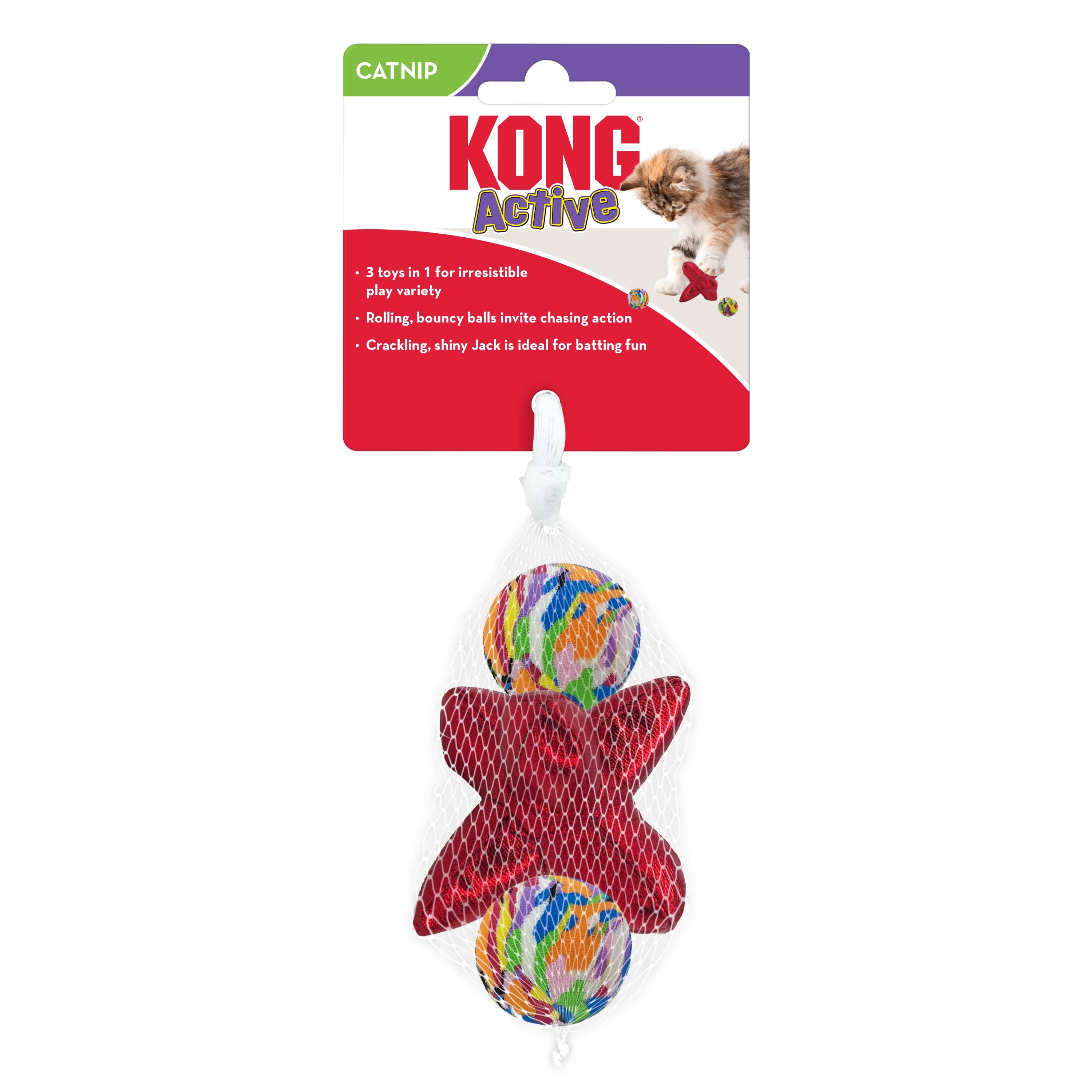 Active Jacks Cat Toys - 3 Pack Interactive Catnip Toys for Indoor Cats - Perfect for Playtime, Exercise & Bonding with Your Feline Friend