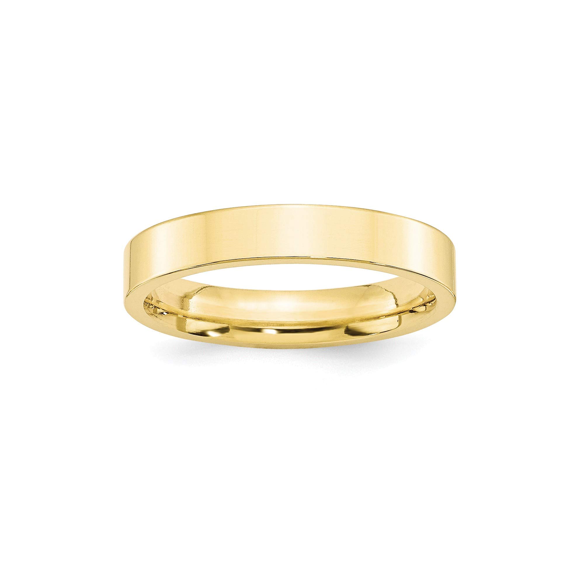10k Yellow Gold 4mm Comfort Fit Band - Size 12.5 for Men's Wedding Ring