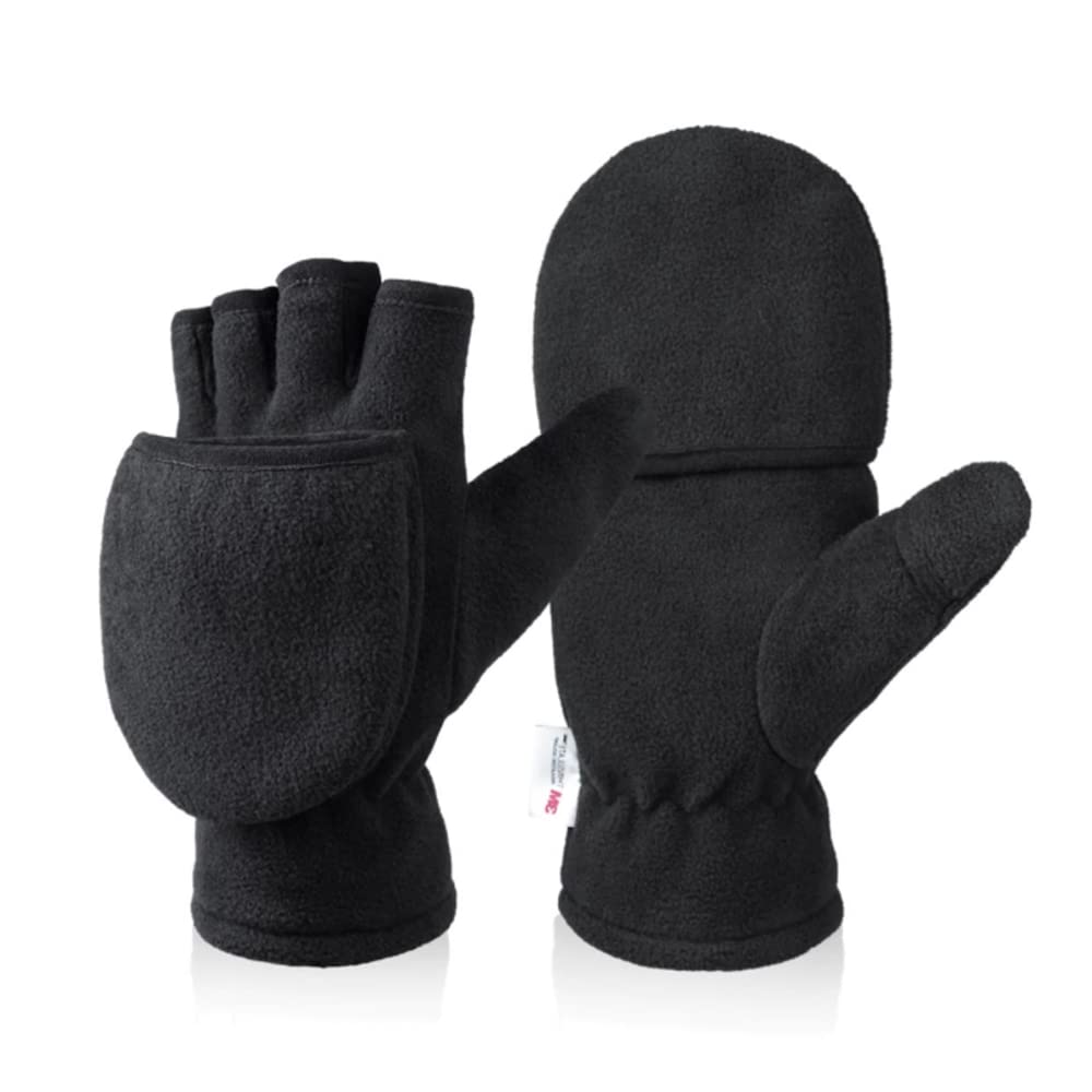 TOTMOX Fingerless Polar Fleece Gloves - Winter Warm Gloves for Outdoor Sports & Activities | Perfect for Running, Cycling, Hiking & Cold Weather Work