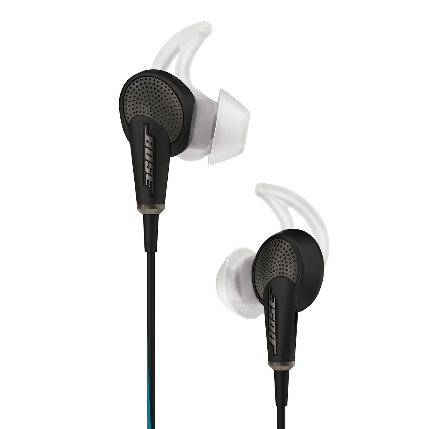 Bose QuietComfort 20 Noise Cancelling Headphones for iPhone & iPad - Wireless Bluetooth Earbuds with Mic, Premium Sound Quality for Travel, Work & Gym (Black)