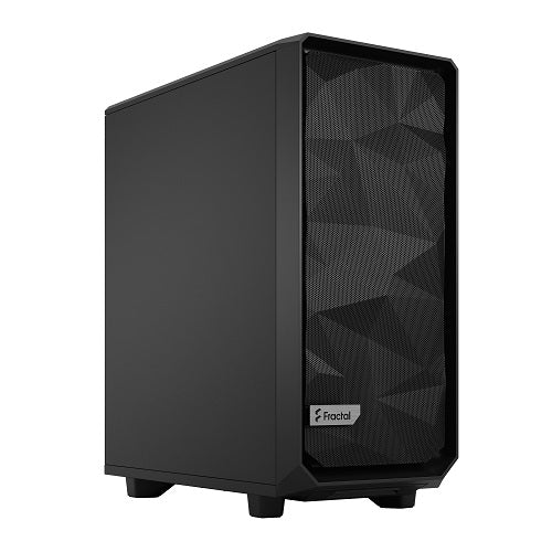 Meshify 2 Compact Solid Side Panel ATX PC Case - Black | High Airflow Mid-Tower Computer Case for Gaming & Workstation Builds | Perfect for Home Office & Gaming Setup