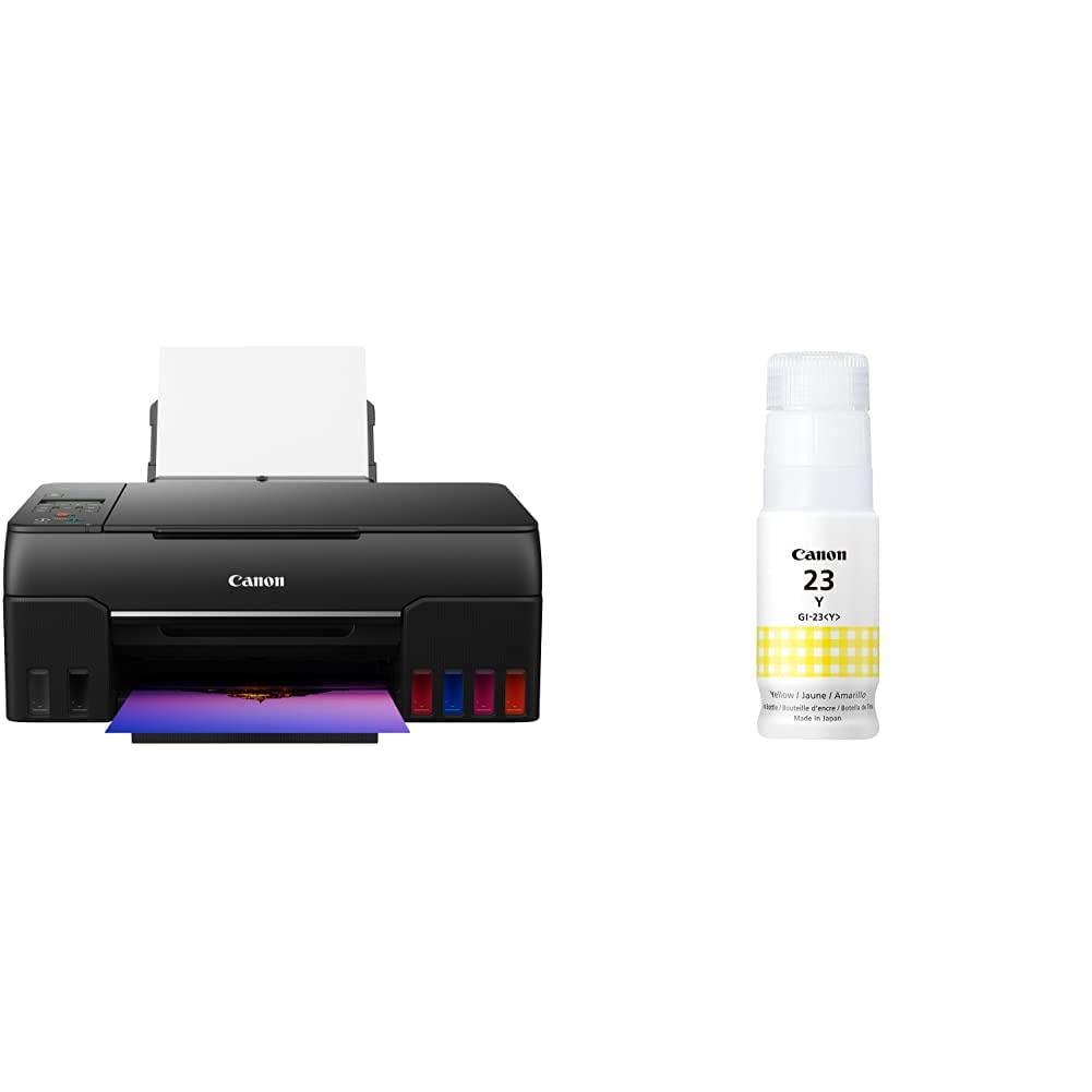 Canon PIXMA G620 Wireless MegaTank All-in-One Printer with Print, Copy, Scan - High-Quality Photo Printing, Black (GI-23 Y AMR) - Perfect for Home Office, Small Business & Creative Projects